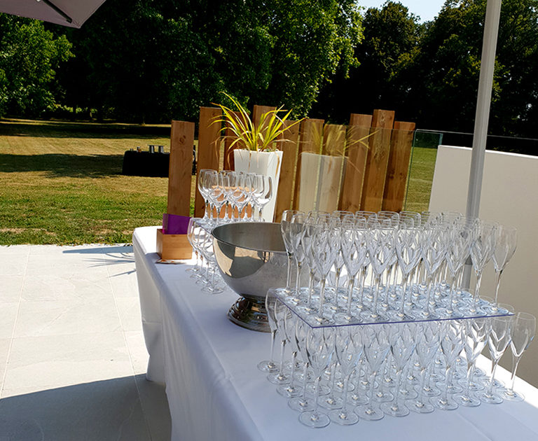 Cocktail sur la Terrasse au chateau de la rairie à Pont saint Martin