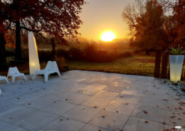 levé du soleil au Château de la Rairie à Pont Saint Martin