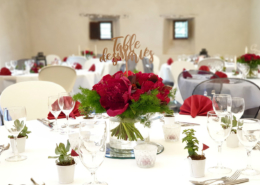 Décoration de table pour un Mariage au Château de la Rairie près de Nantes