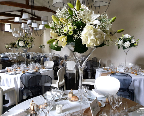 Décoration Florale réalisé par Flower 7 pour un Mariage au Château de la Rairie en Loire Atlantique