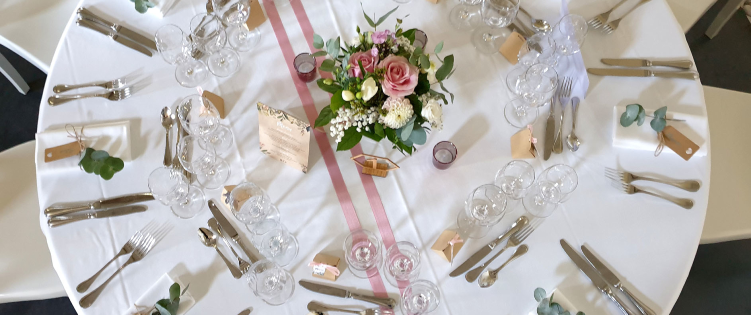 Décoration de table pour un mariage