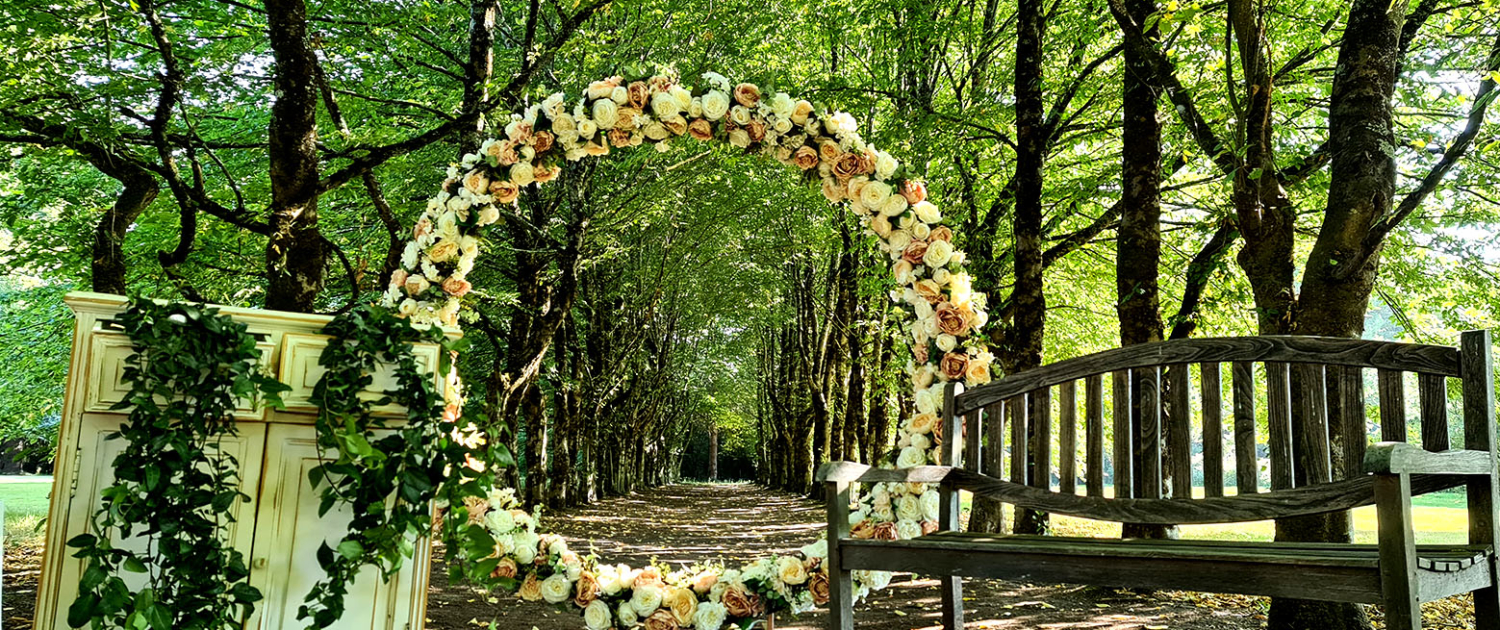 Cérémonie dans l'Allée des Amoureux au Château de la Rairie 44